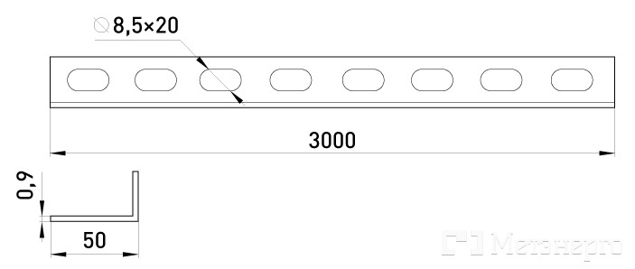 ASEP-5-09 Перегородка ASEP- 5-09, 50 мм, толщина 0,9 мм, длина 3,0 м. - Метэнерго ASEP-5-09 Перегородка ASEP- 5-09, 50 мм, толщина 0,9 мм, длина 3,0 м. - Метэнерго