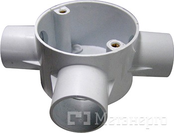 s7035001 Коробка e.pipe.3.db.stand.16 з'єднувальна трубна, 3 ввода, d16мм - Метенерго s7035001 Коробка e.pipe.3.db.stand.16 з