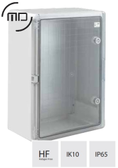 MD9025 Шкаф ударопрочный ABS 350x500x190 МП с прозрачной дверцей - Метэнерго