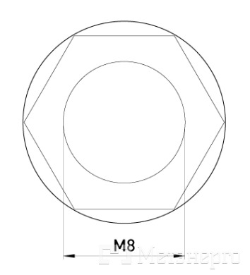 m1030005 Гайка зубчатая с резьбой М8 e.metiz.nut.1.6KR.2.08 - Метэнерго