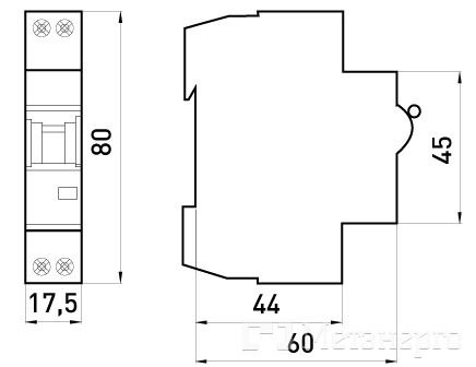 p055002 Модульный автоматический выключатель e.mcb.pro.60.1N.С20.thin, 1p+N, 20A, C, 4,5кA, тонкий - Метэнерго
