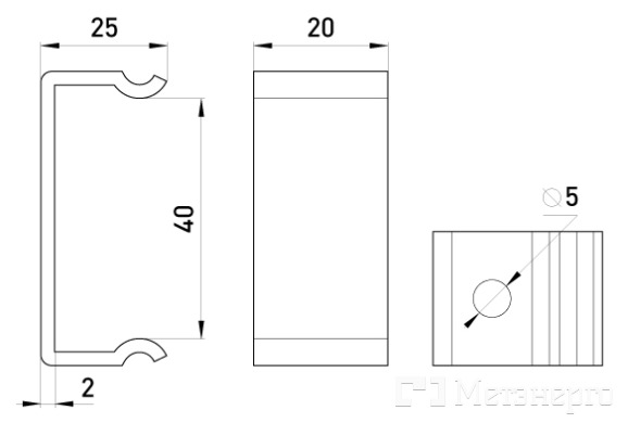 AKT-1-4 Фиксатор кришки без винта 40 мм - Метэнерго AKT-1-4 Фиксатор кришки без винта 40 мм - Метэнерго