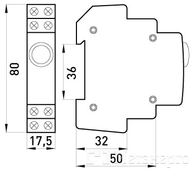 p059002 Індікатор на DIN-рейку e.i.din.220.green, зелений - Метенерго