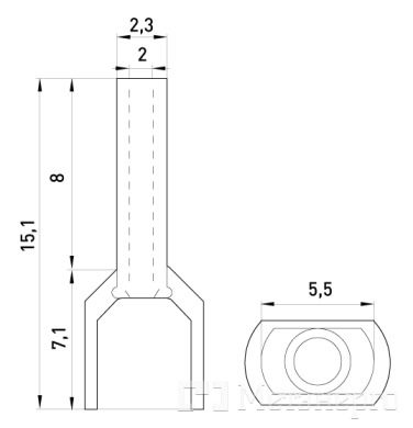 s4037003 Ізольований наконечник e.terminal.stand.te.2.1.white (TE1008 white) 2x1 кв.мм, білий - Метенерго s4037003 Ізольований наконечник e.terminal.stand.te.2.1.white (TE1008 white) 2x1 кв.мм, білий - Метенерго