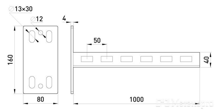 AT-T80-100 T станина стельова 1000 мм - Метенерго AT-T80-100 T станина стельова 1000 мм - Метенерго