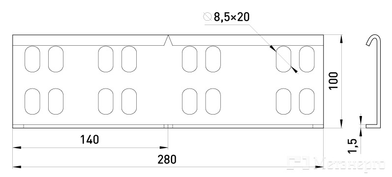 901-10A2 Горизонтальний угловой соединитель 140х100 мм - Метэнерго 901-10A2 Горизонтальний угловой соединитель 140х100 мм - Метэнерго